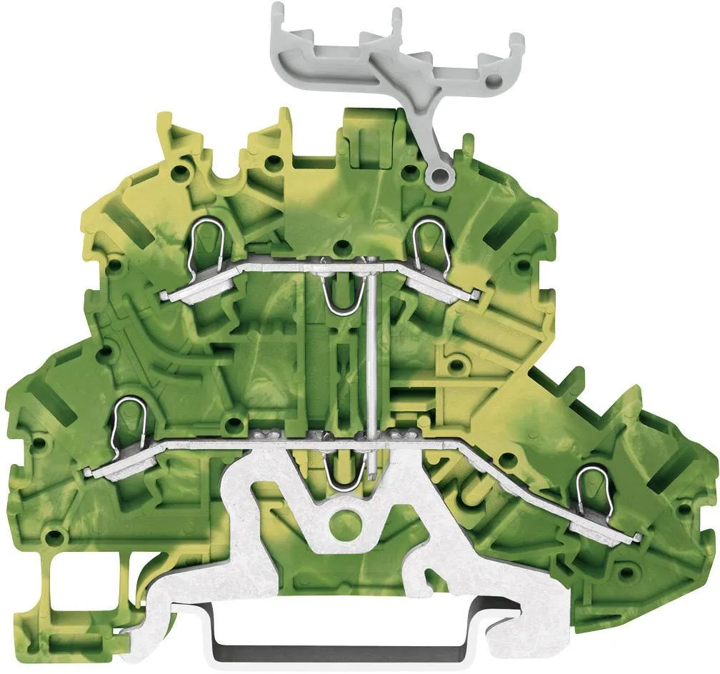 Двухуровневая PG клемма WAGO 2000-2237, 4 pin, 0.14мм² - 1.50мм², 500В, 13.5А, конф: Terre, (1 шт)