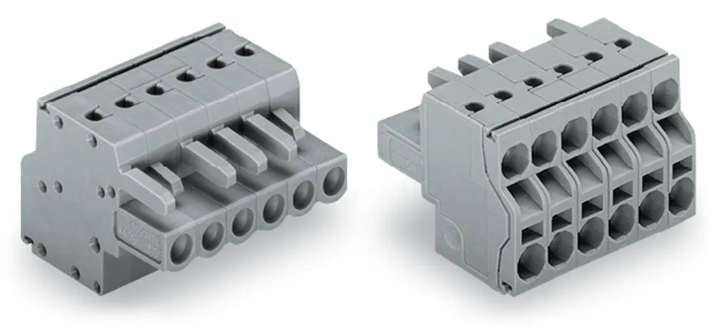 Розетка для подключения кабеля WAGO 231-2106/026-000, 6 pin, 0.2мм² - 2.5мм², 320В, CS: 5мм, (50 шт)