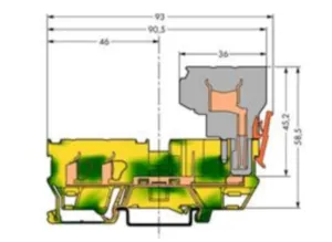 Клемма заземления WAGO 769-217, 1 pin, 0.08мм²-4.0мм², 500В, 32А, (1 шт)