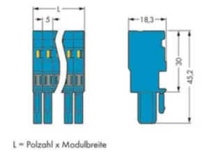 Внутренний разъём WAGO 769-101/000-006, 1 pin, 0.08мм²-4.0мм², 500В, 32А, CS: 5мм, (1 шт)