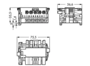 Штекер WAGO 770-7105, 5 pin, 400В, 25А, (1 шт)