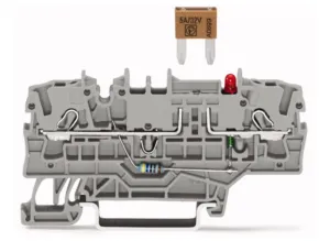 Клеммная колодка предохранителя WAGO 2002-1981/1000-435, 2 pin, 0.25мм²-4.0мм², 400В, 10А, (1 шт)