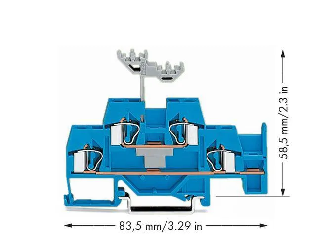 Двухуровневая клемма WAGO 281-630, 4 pin, 0.08мм² - 4мм², 500В, 26А, конф: N, (50 шт)