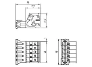 Штекер WAGO 831-3205/1020-004, 5 pin, 0.5мм²-6.0мм², 400В, 35А, (1 шт)