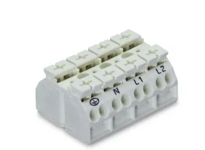 Клеммная колодка для монтажа на шасси WAGO 862-9604, 4 pin, 0.5мм²-4.0мм², 500В, 32А, CS: 12мм, (1 шт)