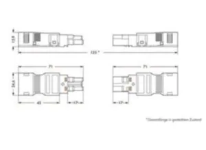 Штекер WAGO 770-132/041-000, 2 pin, 0.5мм²-4.0мм², 250В, 25А, (1 шт)