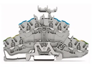 Двухуровневый клеммный блок WAGO 2002-2457, 2 pin, 0.25мм²-4.0мм², 800В, 24А, (1 шт)