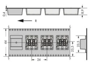 Клемма печатной платы WAGO 2070-453/998-406, 3 pin, 0.2мм²-0.75мм², 320В, 9А, CS: 6.5мм, (1 шт)