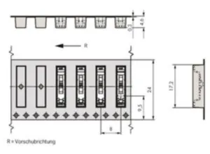 Клемма печатной платы WAGO 2075-381/997-404, 1 pin, 0.34мм²-0.75мм², 500В, 9А, CS: 3мм, (1 шт)