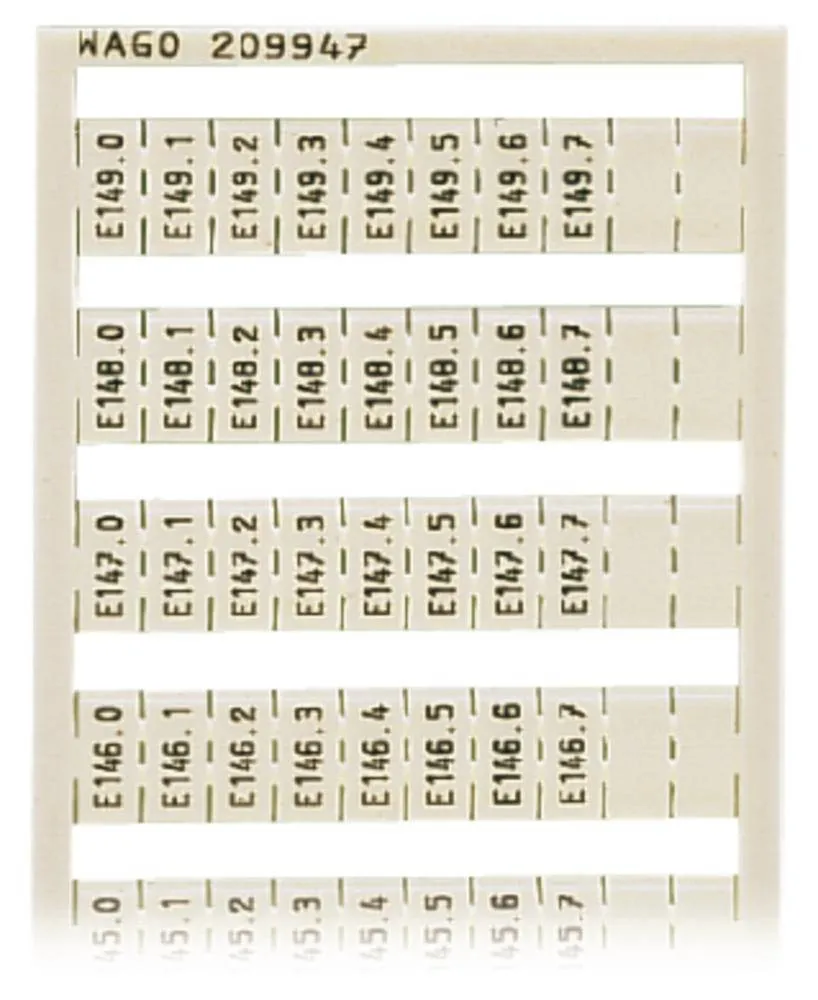 Этикетка WAGO 209-947, Оттиск: E140.0 E140.1 - E149.6, E149.7, (5 шт)