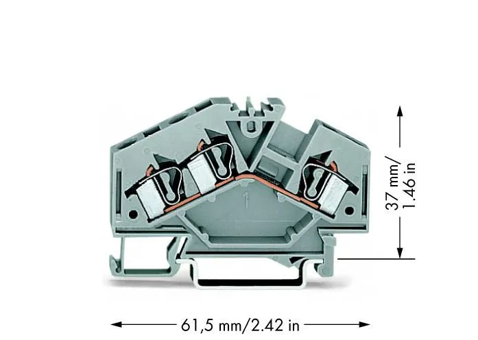 Клемма WAGO 281-631, 3 pin, 0.08мм² - 4мм², 800В, 32А, конф: L, (100 шт)