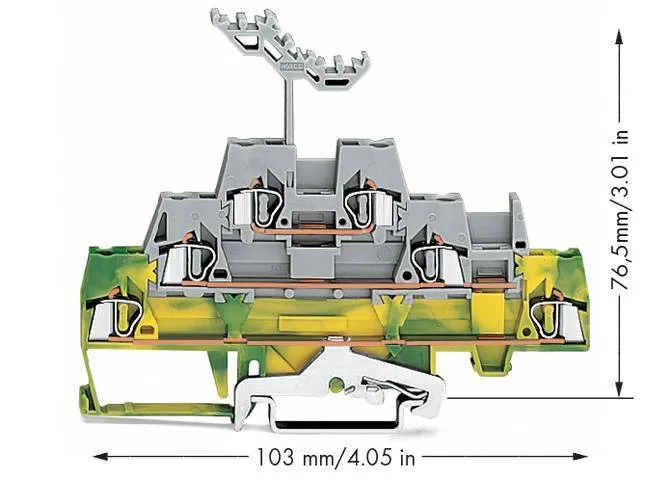 Трехуровневая клемма WAGO 280-557, 6 pin, 0.08мм² - 2.50мм², 500В, 20А, (40 шт)