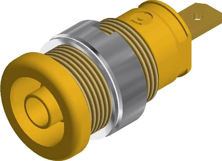 972355103, SKS-HIRSCHMANN SEB 2610 F4,8 - Лабораторное гнездо, Ø-контакта: 4 мм, желтый : 1 шт.