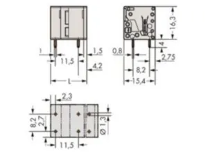Клемма печатной платы WAGO 2624-3512, 12 pin, 0.2мм²-6.0мм², 1000В, 41А, CS: 11.5мм, (1 шт)