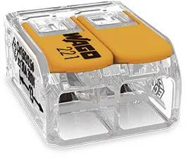 Клеммник WAGO 221-612, 2 pin, 0.50мм² - 6мм², 450В, 41А, (1 шт)