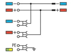 Клемма питания инициатора WAGO 2020-5477, 0.14мм²-1.5мм², 250В, 13.5А, (1 шт)