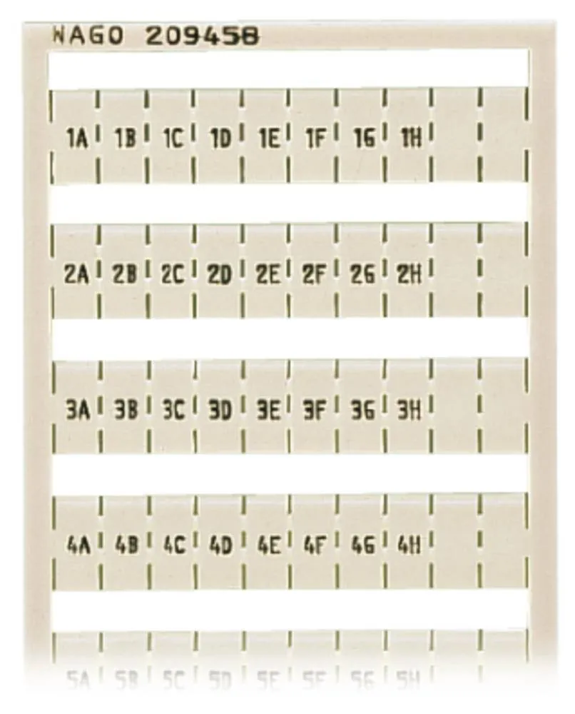 Этикетка WAGO 209-458, Оттиск: L3;L2;L1;N;PE;PE;L3;L2;L1;N, (5 шт)