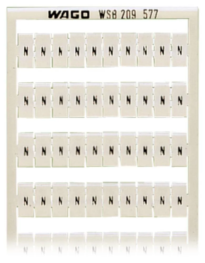 Этикетка WAGO 209-577, Оттиск: N, (5 шт)