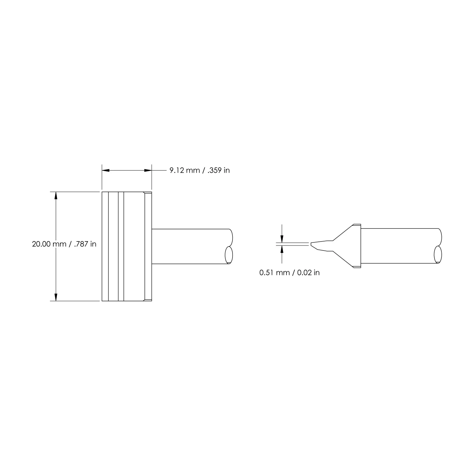 Картридж-наконечник Metcal HCV-8BL0020S 