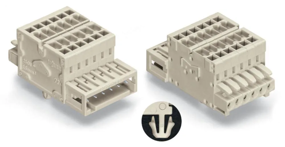 Комбинированный штекерный разъем WAGO 734-363/008-000, 3 pin, 0.08мм² - 1.50мм², 250В, 10А, CS: 3.50мм, (50 шт)