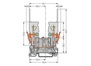 Светодиодная клемма WAGO 769-229/281-413, 24В, 0.025А, (1 шт)