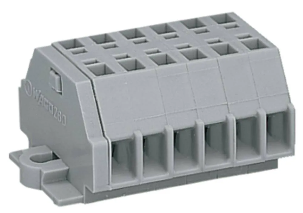 Клеммная колодка WAGO 260-106, 12 pin, 0.08мм² - 1.50мм², 400В, 18А, конф: L, (50 шт)