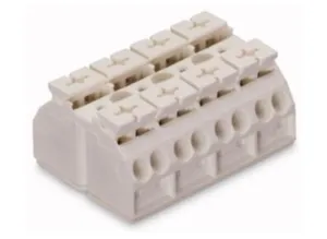 Клеммная колодка для монтажа на шасси WAGO 862-634, 4 pin, 0.5мм²-4.0мм², 500В, 32А, CS: 12мм, (1 шт)