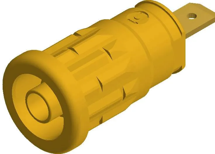 972361103, SKS-HIRSCHMANN SEP 2610 F4,8 - Лабораторное гнездо, Ø-контакта: 4 мм, желтый : 1 шт.