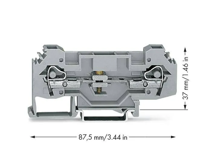 N клемма WAGO 282-135, 2 pin, 0.20мм² - 6мм², 400В, 41А, конф: L, (25 шт)