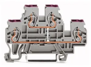 Двухуровневый клеммный блок WAGO 870-508, 1 pin, 0.08мм²-2.5мм², 500В, 24А, (1 шт)