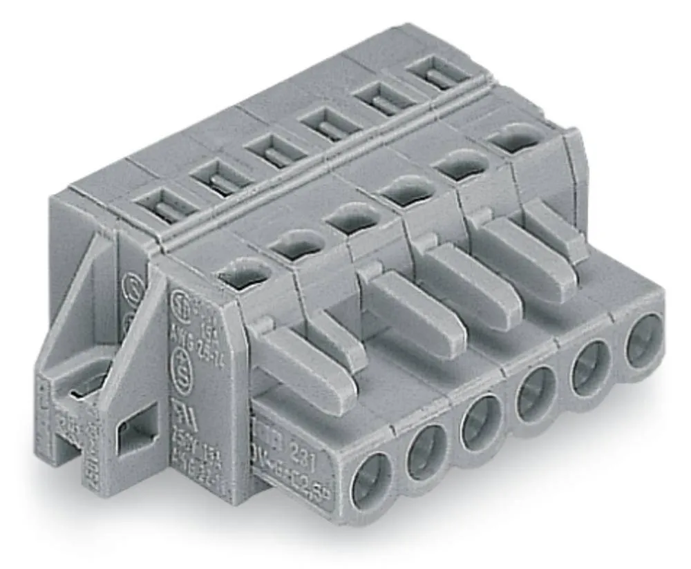 Розетка для подключения кабеля WAGO 231-120/031-000, 20 pin, 0.08мм² - 2.5мм², 320В, 15А, CS: 5мм, (10 шт)