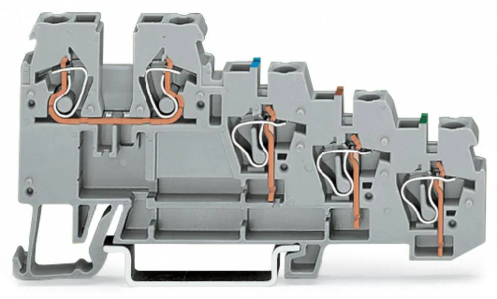 Клемма бесконтактного переключателя WAGO 270-570, 5 pin, 0.08мм² - 2.50мм², 250В, 18А, конф: L, (50 шт)