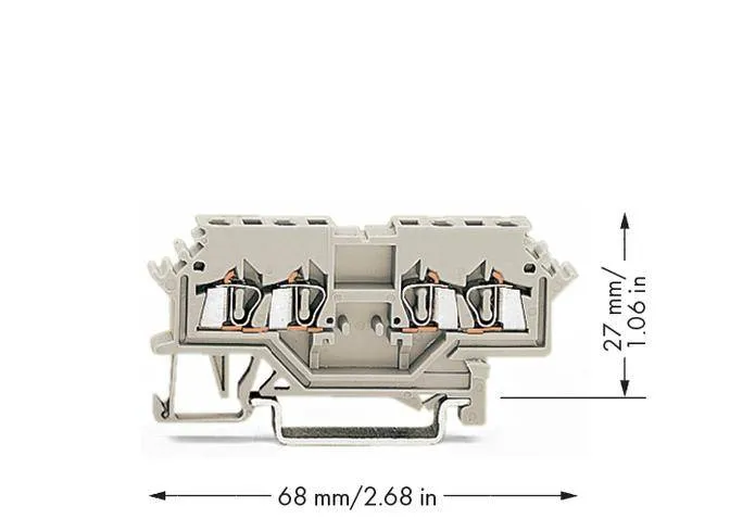 Клемма WAGO 279-989, 4 pin, 0.20мм² - 1.50мм², 550В, 15А, конф: L, (100 шт)