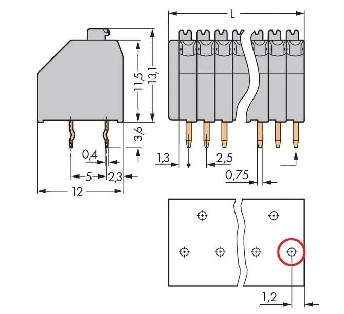 Быстроразъемная клемма WAGO 250-420, 20 pin, 0.14мм² - 0.50мм², 160В, 10А, CS: 2.50мм, (80 шт)