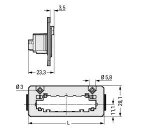 Защелкивающаяся рамка WAGO 831-304, (1 шт)