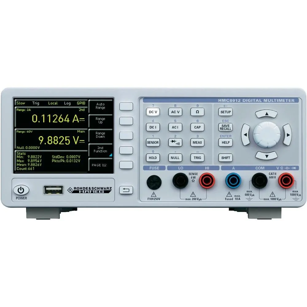 ROHDE & SCHWARZ HMC8012 Ethernet/USB - Мультиметр настольный, цифровой  CAT II 600 В, (точек): 480000 — купить в интернет-магазине Conrad в Москве  и Санкт-Петербурге, доставка по всей России