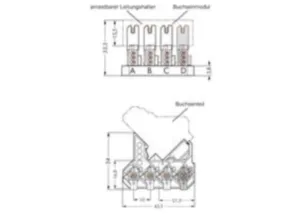 Гнездо WAGO 267-234, 4 pin, 1.0мм², 500В, 6А, (1 шт)