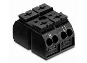 Клеммная колодка для монтажа на шасси WAGO 862-2552, 2 pin, 0.5мм²-4.0мм², 500В, 32А, CS: 12мм, (1 шт)