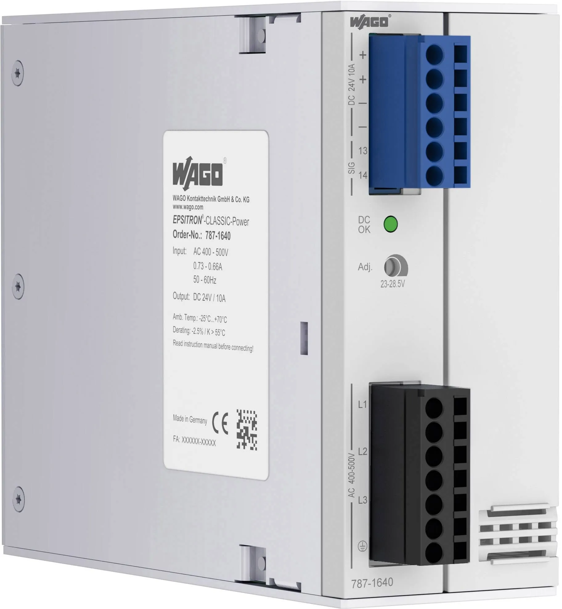 Блок питания на DIN-рейке WAGO 787-1640 