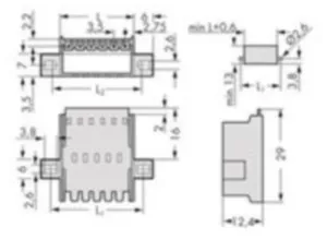Штекерный разъем проходной панели WAGO 2091-1636/024-000, 6 pin, 320В, 10А, CS: 3.5мм, (1 шт)