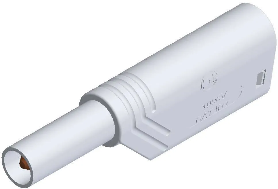 934099107, SKS-HIRSCHMANN LAS S WS - Штекер с ламелями, Ø-контакта: 4 мм, белый : 1 шт.