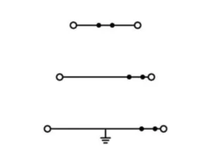 Трехуровневая клеммная колодка WAGO 870-577, 3 pin, 0.08мм²-2.5мм², 500В, 24А, (1 шт)