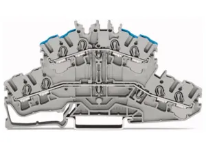 Двухуровневый клеммный блок WAGO 2002-2403, 2 pin, 0.25мм²-4.0мм², 800В, 24А, (1 шт)
