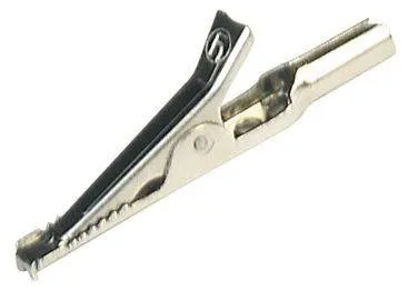 Зажим типа "крокодил" SKS Hirschmann AGF 30, неизолированный, серебряный, 10 мм, длина: 49 мм : 1 шт