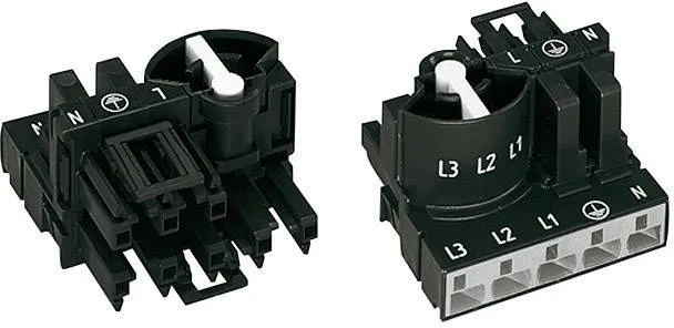 Сетевой распределитель WAGO 770-611, 4 pin, 0.5мм² - 4мм², 400В, вилка, розетка, (1 шт)