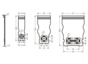 Внутренний разъём WAGO 831-3102/133-000, 2 pin, 0.5мм²-10мм², 1000В, 42А, CS: 7.62мм, (1 шт)