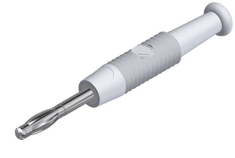 "Банановый" разъем SKS Hirschmann 938420107, MSTF 2, Ø 2мм, 0.50мм², 60В, 6А, частично изолированный, белый, (1 шт)