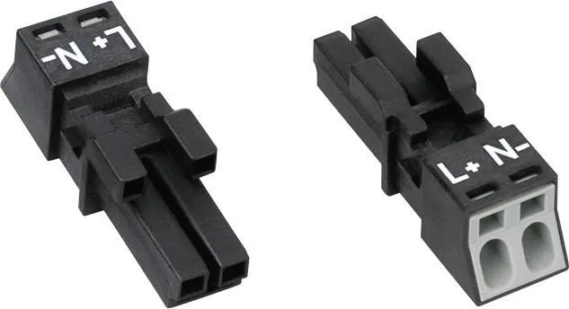 Разъем питания сети WAGO 890-222, 2 pin, 0.25мм² - 1.5мм², 250В, 16А, (1 шт)