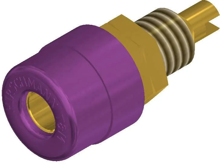 930176704, SKS-HIRSCHMANN BIL 20 Au - Лабораторное гнездо, Ø-контакта: 4 мм, фиолетовый : 1 шт.