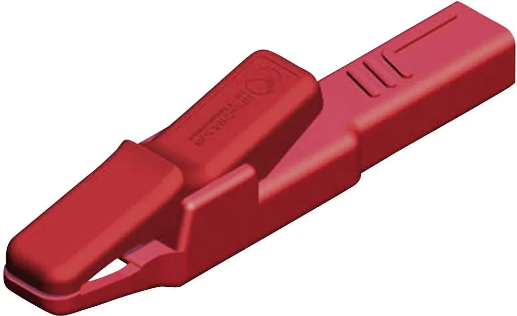 Лабораторный зажим типа "крокодил" SKS Hirschmann AK 2 S, черный, 9.5 мм, 78.5 мм : 1 шт.